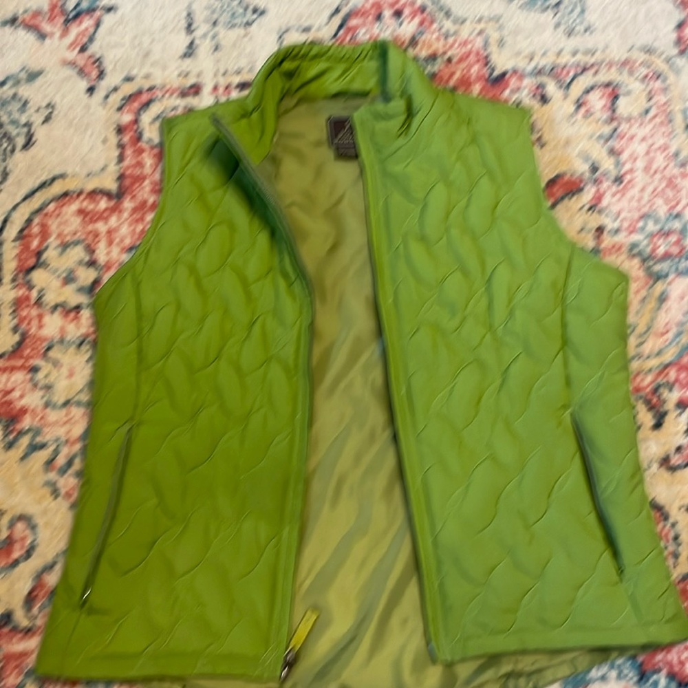 Royal Robbins Vest Womens Medium Green Puffer Quilted Full Zip Pockets Packable